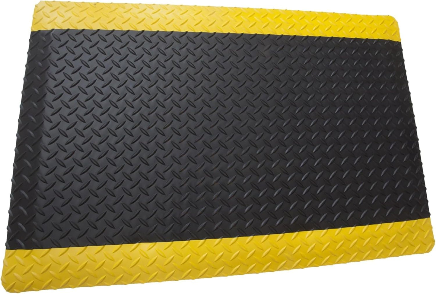 Rhino Mats, American Classic Diamond Anti-Fatigue Mats, Industrial Ergonomic Comfort Standing Mat for Work, Home, Garage, Office, Kitchen or Anywhere (Black/Yellow 9/16" Thick, 2 FT. x 11 FT.)