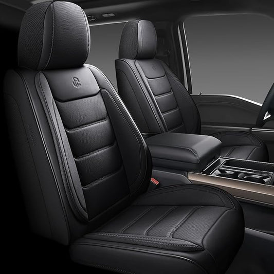 Full Coverage Faux Leather Car Seat Covers Full Set,Automotive Seat Covers for Cars,SUVs Pick-up Truck, Car Seat Cushion, Black Seat Covers,Front Seat Cover,Car Seat Protector