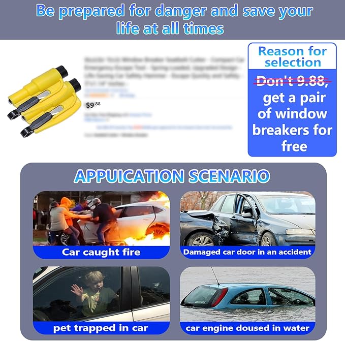 【Compatible with Toyota Corolla】 Seat Gap Filler,No Drop Seat Guard Compatible with Toyota Corolla,Drop Seat Guards for Cars(2Pcs),Emergency Keychain Car Escape Tool(2Pcs)