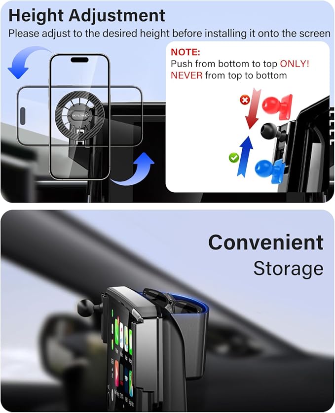 Car Phone Mount for BMW X5 X6 2024 2025 2026/X7 2023 2024 2025 2026 Accessories 14.9-Inch Screen Fixed Clip, Automobile Cradles Magnetic Phone Holder Compatible with MagSafe, Magnets Cell Phone Base