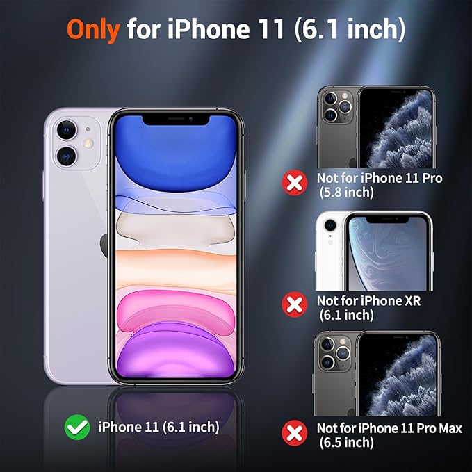 SUPFINE Magnetic for iPhone 11 Phone Case (Compatible with MagSafe) (Military Grade Drop Protection) Translucent Matte Shockproof Phone Cover,Dark Purple