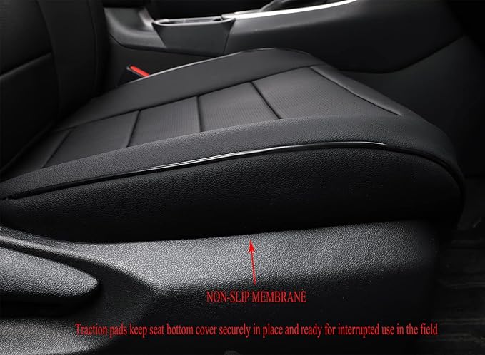 EKR Rav4 Seat Covers Custom Fit for Toyota Rav4 2016 2017 2018(Hybrid) LE,SE,XLE,Limited, Leather Car Seat Cover Full Set for SUV,Faux Leather(Black)