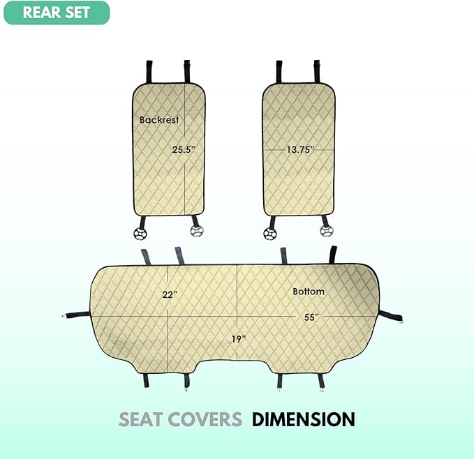 FH Group Neosupreme Automotive Seat Cushions - Universal Fit, Rear Car Seat Cushion With Non-Slip Silicone Backing for SUV, Sedan, Van - Gray