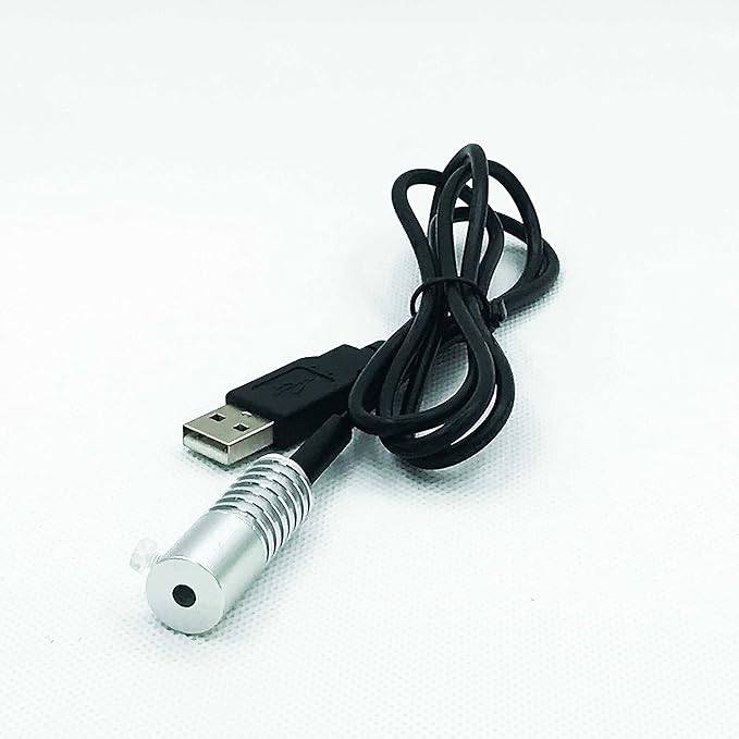 Side Glow Fiber Optic USB Light Source Illuminator - Fiber LED Light - 5V, Small (Yellow, 3mm)