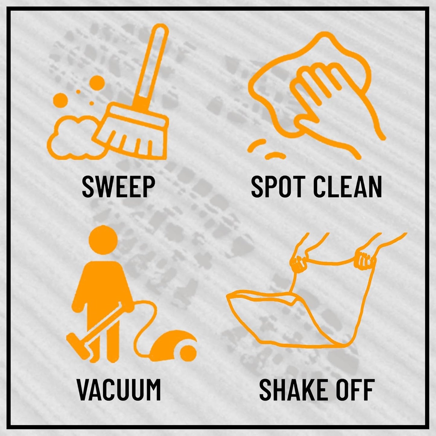 Ottomanson 2'7" x 21' Hallway Runner with Scraper Pile - Extra Durable Non-Slip Rug Mat for Indoor & Outdoor Use - Ideal for Kitchen, Entryway & Garage - High-Traffic Carpet, Gray