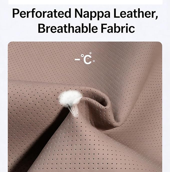 Car Neck Pillow & Lumbar Support for MINI F56 2022-2024 Ergonomic Breathable Mesh Auto Seat Back Cushion Headrest,Brown-Neck Pillow