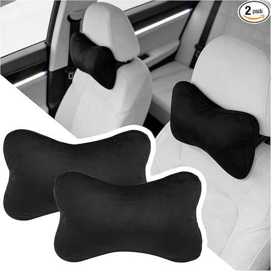 2PCS Car Headrest Pillow Soft & Comfortable,Breathable Car Neck Pillow for Neck Support & Relieve Driving Fatigue,All-Season Necks Pillows for Cars Interior Accessories
