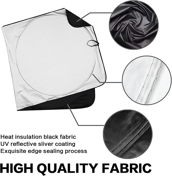 Gothic Skull Windshield Sunshade for Car SUV Truck Foldable Uv Ray Reflector Front Window Sun Shade Visor Shield Cover -59" X 31"