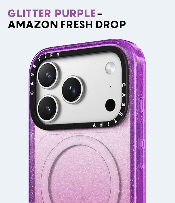 CASETiFY Impact iPhone 17 Pro Max Case [Slim/Compatible with Magsafe / 8.2 ft. 4X Military Grade Drop Protection] - Clouds - Clear Black