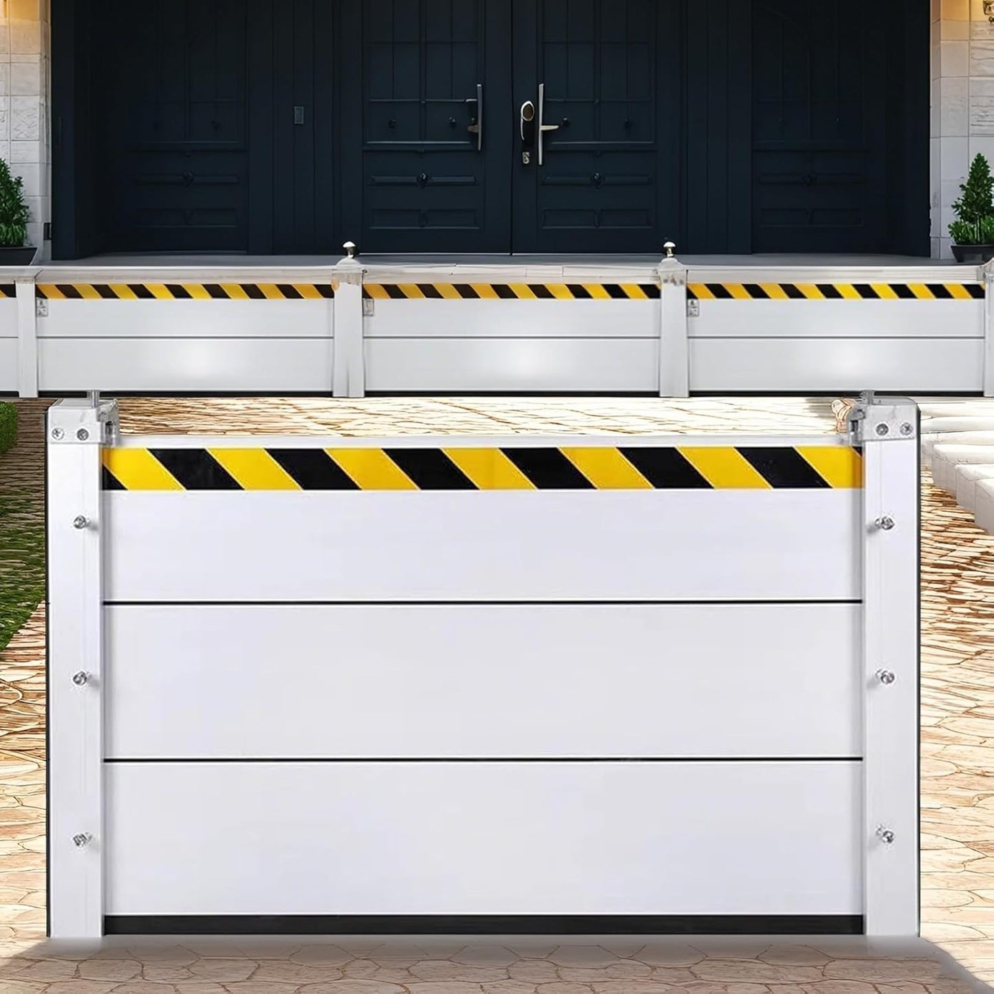Flood Barriers for Home Exterior,Aluminum Alloy Outdoor Garage Doors Water Barriers for Flooding(H55Inch,L22FT)