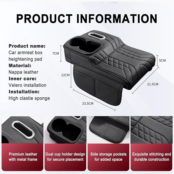 Car Armrest Cover for Tesla Model X 2015–2020 2021 2022 2023 2024 2025 2026, Center Console Cover Mat Armrest Seat Box Cover Cushion Console Pad Interior Accessories,C