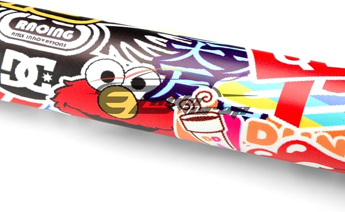 Free Tool Kit EZAUTOWRAP ES Bomber Hellaflush Anime Cartoon Car Vinyl Wrap Sticker Decal Air Release - 12"X60" (1FT X 5FT)