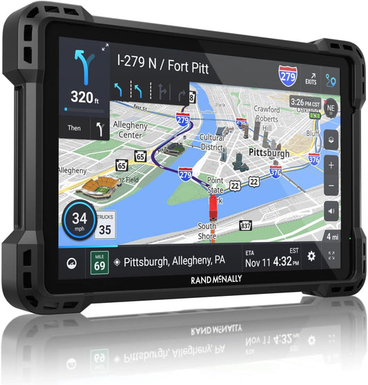 Rand McNally TND 1050 10-inch GPS Truck Navigator with Industry's Best Custom Trucking Routes, Rand Navigation 2.0, Download 2025 Maps + Built-in Camera