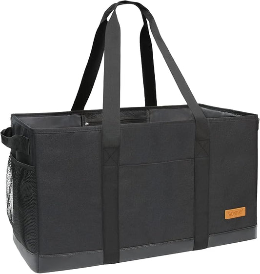 WONDAY Extra Large Utility Tote Bag - Standing Reusable Grocery Bag with Handle