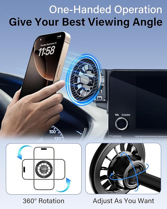 Car Phone Holder for Toyota Corolla/Corolla Hatchback 2019-2026/Corolla Cross 2022-2026 Accessories 8-Inch Screen Fixed Clip, Automobile Cradles Strong Magnetic Phone Mount Compatible with MagSafe