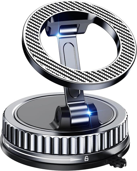 Car Phone Holder for Magsafe [2026 89+LBS Suction & 3700gf Magnetic] 360° Adjustable Cell Phone Mount, Phone Holders for Your Car Accessories Kit for iPhone 17-12 Series & All Speakerphones
