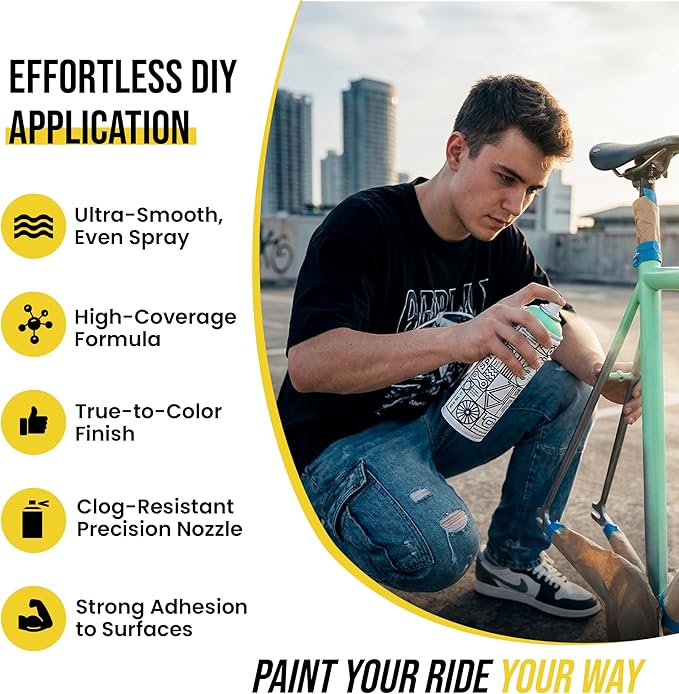 Spray.Bike Spray Paint - Silvertown | Designed Mainly for Bicycles | Multi-Use Acrylic Spray Paint for Metal, Plastic | High Coverage Bike Paint, 400ml