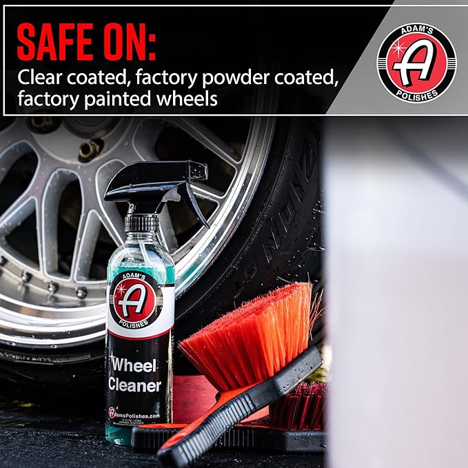 Adam's Polishes Wheel Cleaner 5 Gallon - Tough Wheel Cleaning Spray For Car Wash Detailing | Rim Cleaner & Brake Dust Remover | Safe On Chrome Clear Coated & Plasti Dipped Wheels | Use w/Wheel Brush