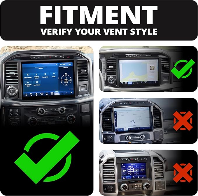 Tackform Link Vent Mount Magnetic Phone Holder - Compatible with 2021-2025 Ford F150 & Raptor, 2023-2025 Ford Super Duty | Aluminum | 2" Arm | Purple | (NOT MAGSAFE Compatible)