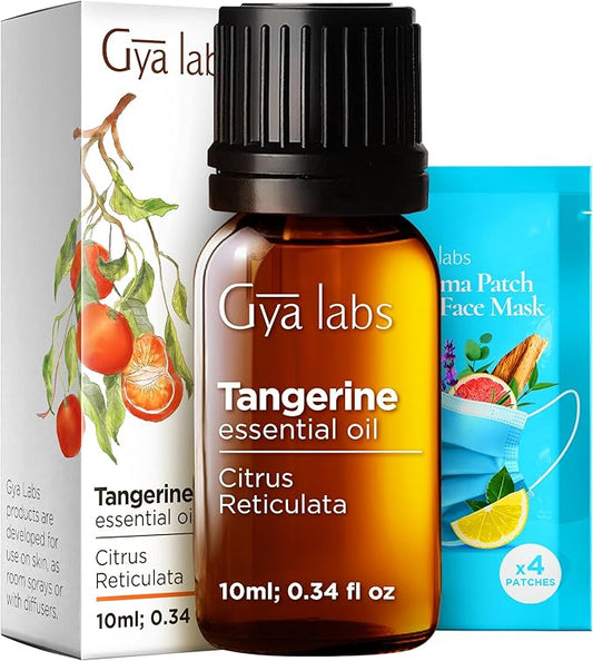 100% Pure Tangerine Essential Oil - 0.34 Fl Oz - Tangerine Oil for Hair, Skin, Diffuser, Aromatherapy & DIY Candle Making Scent