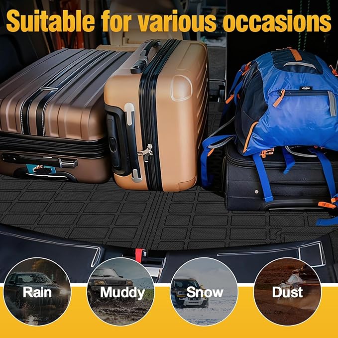 Trunk Liner Cargo Liners for Mazda CX-50 2023-2025 Rear Trunk Floor Mats 3D Boot Tray All-Weather TPE Black