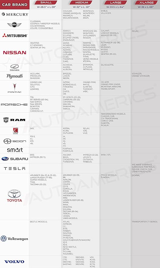 Autoamerics 1-Piece Windshield Sun Shade - Ocean Wave Foldable Car Front Window Sunshade for Most Cars SUV Truck - Heat Blocker Visor Protector Blocks Max UV Rays and Keeps Your Vehicle Cool - Small