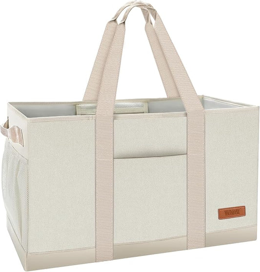 WONDAY Extra Large Utility Tote Bag - Standing Reusable Grocery Bag with Handle
