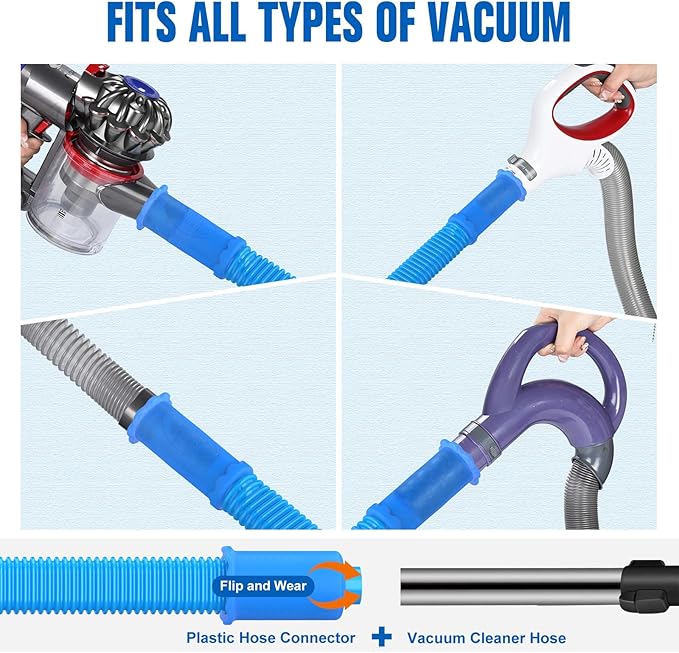 Sealegend Dryer Vent Cleaner Kit Vacuum Hose Attachment Compatible with Most Vacuum Cleaner, Quickly Lint Remover Cleaning Supplies