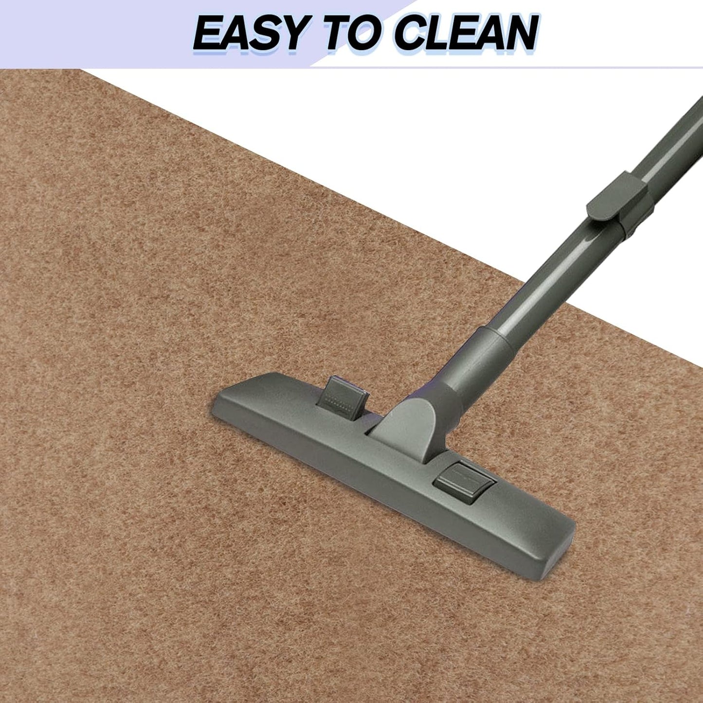 Custom Size Backed Non-Slip Area Rugs Runner, Easy Clean, Waterproof Runner Rugs for Hallway Entryway, Kitchen, Laundry, 2FT x 78FT, Beige