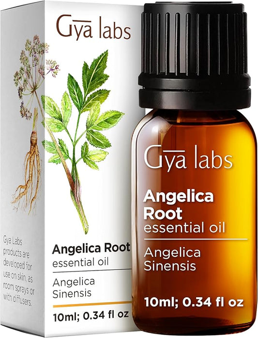 100% Pure Angelica Root Essential Oil - 0.34 Fl Oz - Angelica Root Oil for Hair, Skin, Diffuser, Aromatherapy & DIY Candle Making Scent