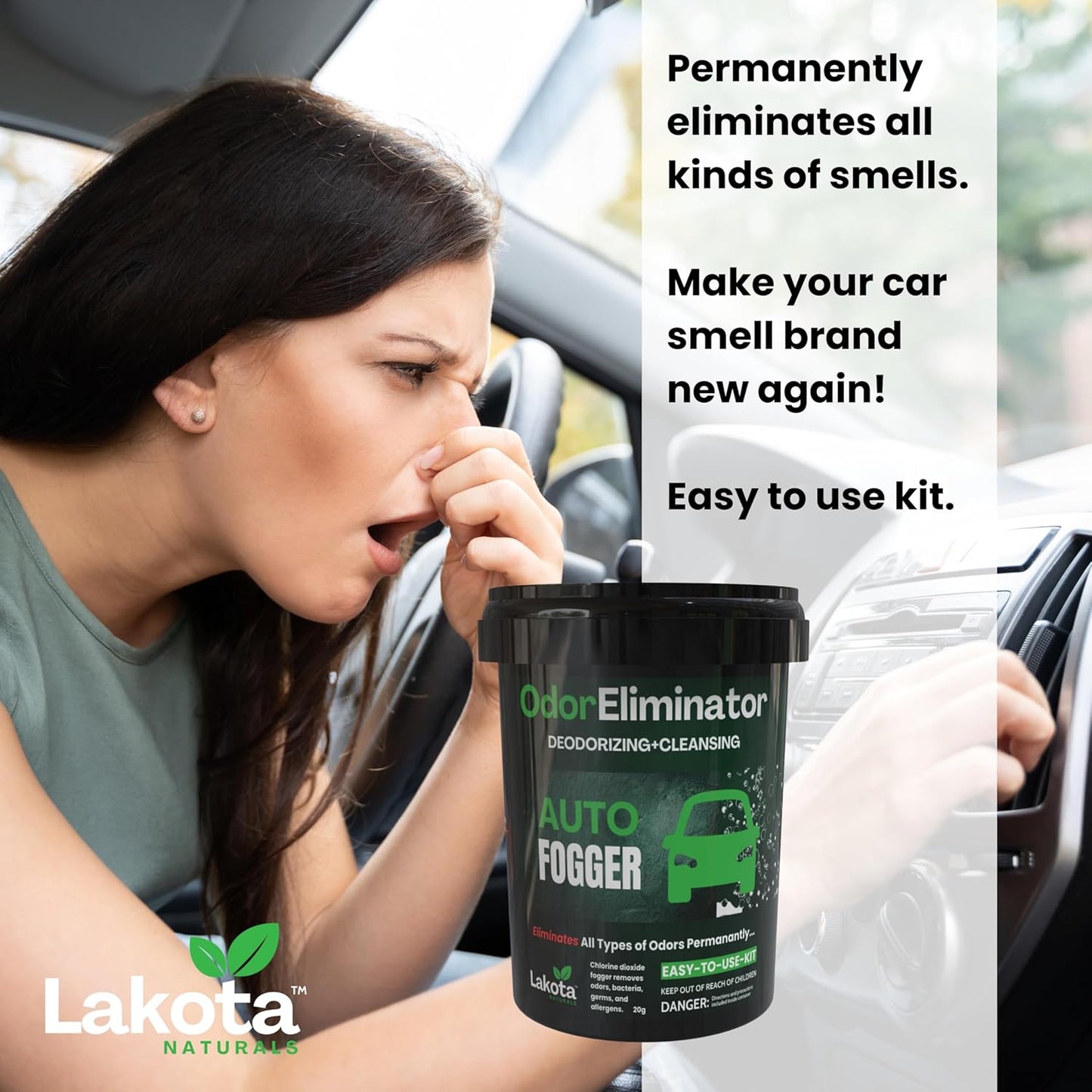 Chlorine Dioxide Fogger Deodorizing Kit, Car Bomb Odor Eliminator, Smoke Smell Remover For Car, Scent Bomb Air Freshener & Deodorizer. Easy to Use Kit Eliminates All Kinds of Odors!