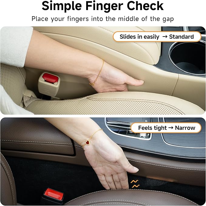 Givifive Car Seat Gap Filler Set of 2, 3IN1 Seat Side Gap Filler Plug with Storage Slot & Hook Function, Soft Foam Universal Fit Car SUV Truck Fill Gap Between Seats Console Organizer（Standard L Gray）