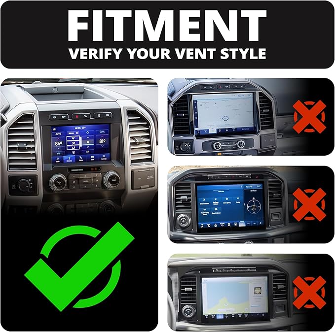 Tackform Link Vent Phone Mount Compatible with 2015-2020 Ford F-150, 2017-2021 Super Duty, 2018-2021 Expedition | Aluminum | Universal Magnetic Holder | 2" Arm | Red Knob | (NOT MAGSAFE Compatible)