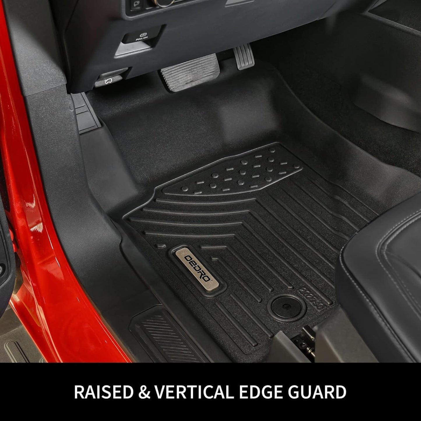 OEDRO Floor Mats Fit for 2015-2017 Toyota Camry Standard Models, TPE All-Weather Camry Car Mats Includes 1st and 2nd Row: Front, Rear, Full Set Liners (Standard Models Only), Black