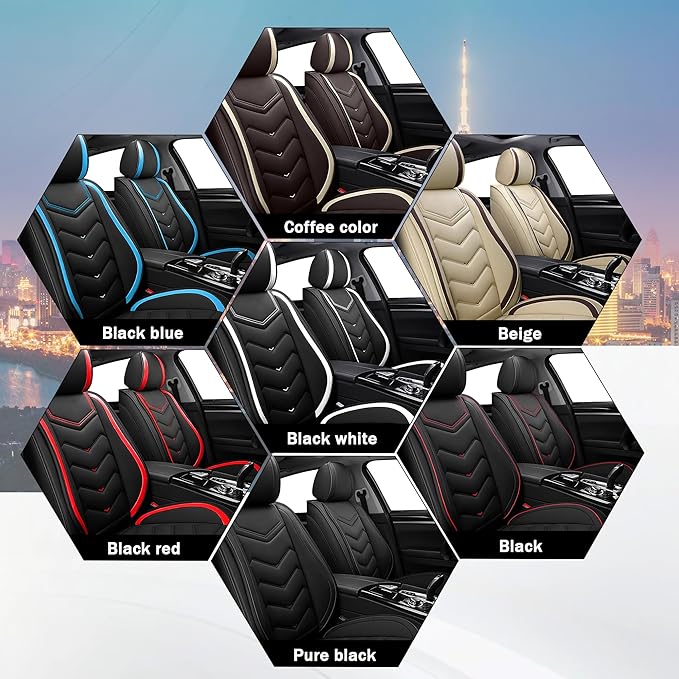 CTDS Car Seat Covers for Honda Accord 2000-2026, Stylish Sport Seat Cover, Premium Nappa Leather Car Seat Cover. Automobile Seat Covers Sets.(Standard 5 Seats/Coffee Color)