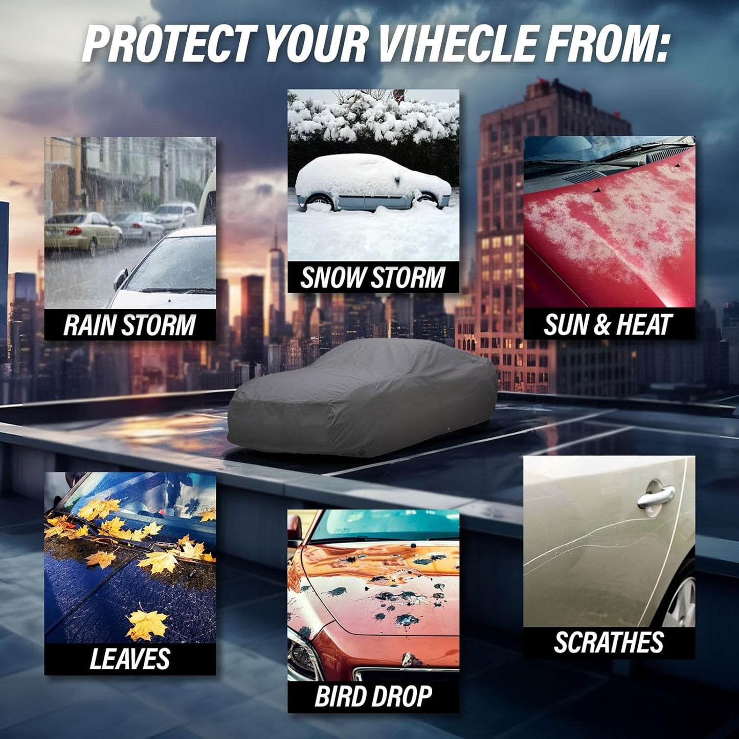 Supreme Full Car Cover - Semi Custom Fit for Tracker 1999-2004 SUV 2-Door | All-Weather Protection: Waterproof, Dustproof, Windproof, UV-Resistant | Includes Accessories