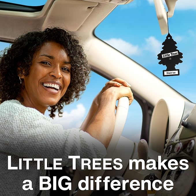 LITTLE TREES Car Air Freshener | Hanging Tree Provides Long Lasting Scent for Auto and Home | Green Apple, 24 Air Fresheners