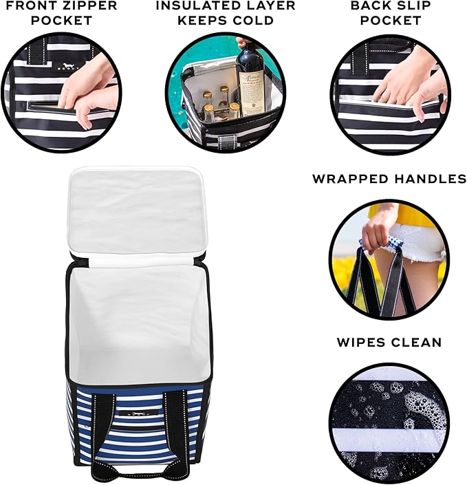 SCOUT Pleasure Chest - Soft, Lightweight, Insulated Cooler, Fits 5 Wine Bottles, Cooler for Beach, Pool, Boat, and Picnics