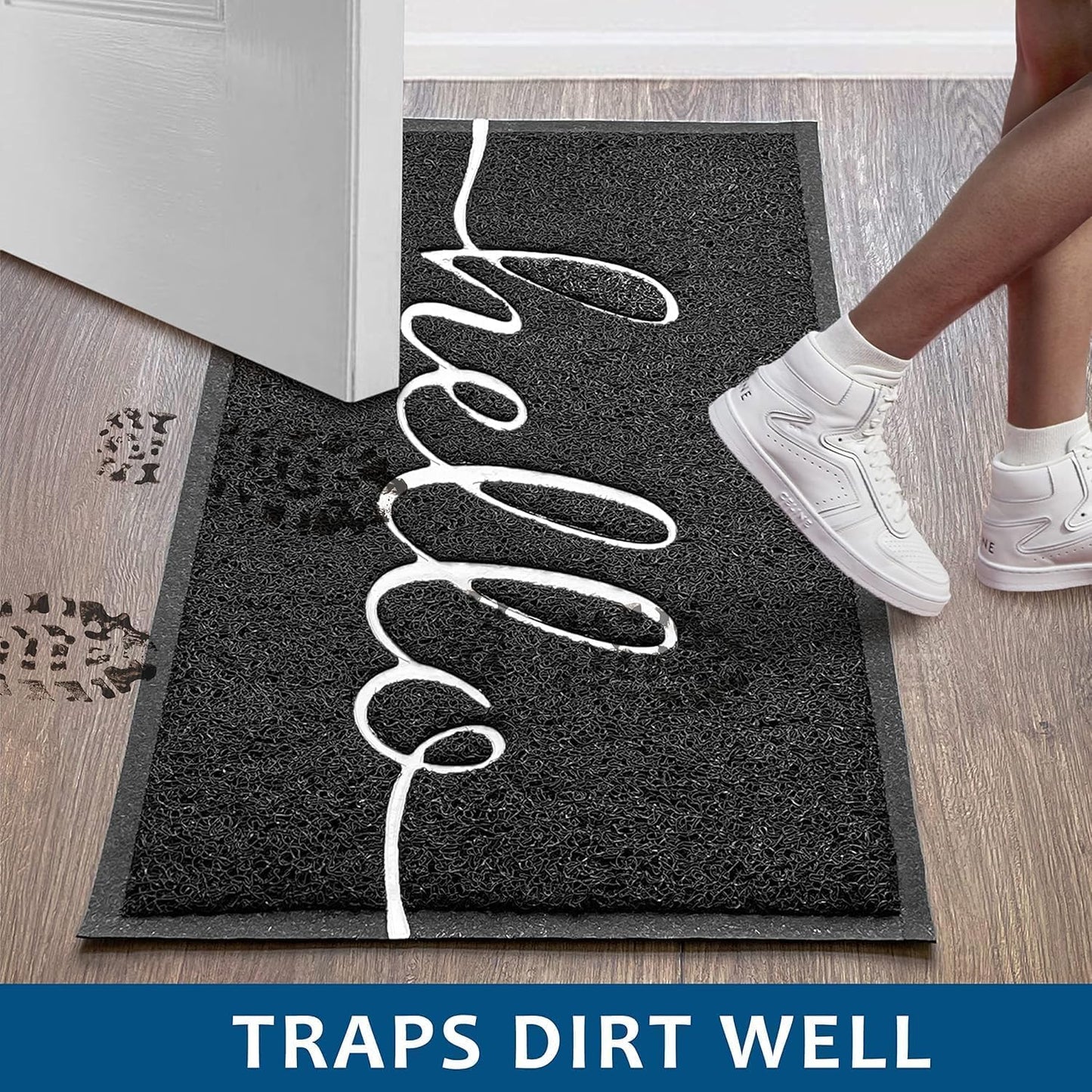 EARTHALL Funny Hello Mats Outside/Inside 71"x47", Front Door Mat Outdoor Entrance, Indoor Outdoor Mats for Home Entrance, Funny Doormat Outside/Inside Entry, Front Porch Decor for Farmhouse
