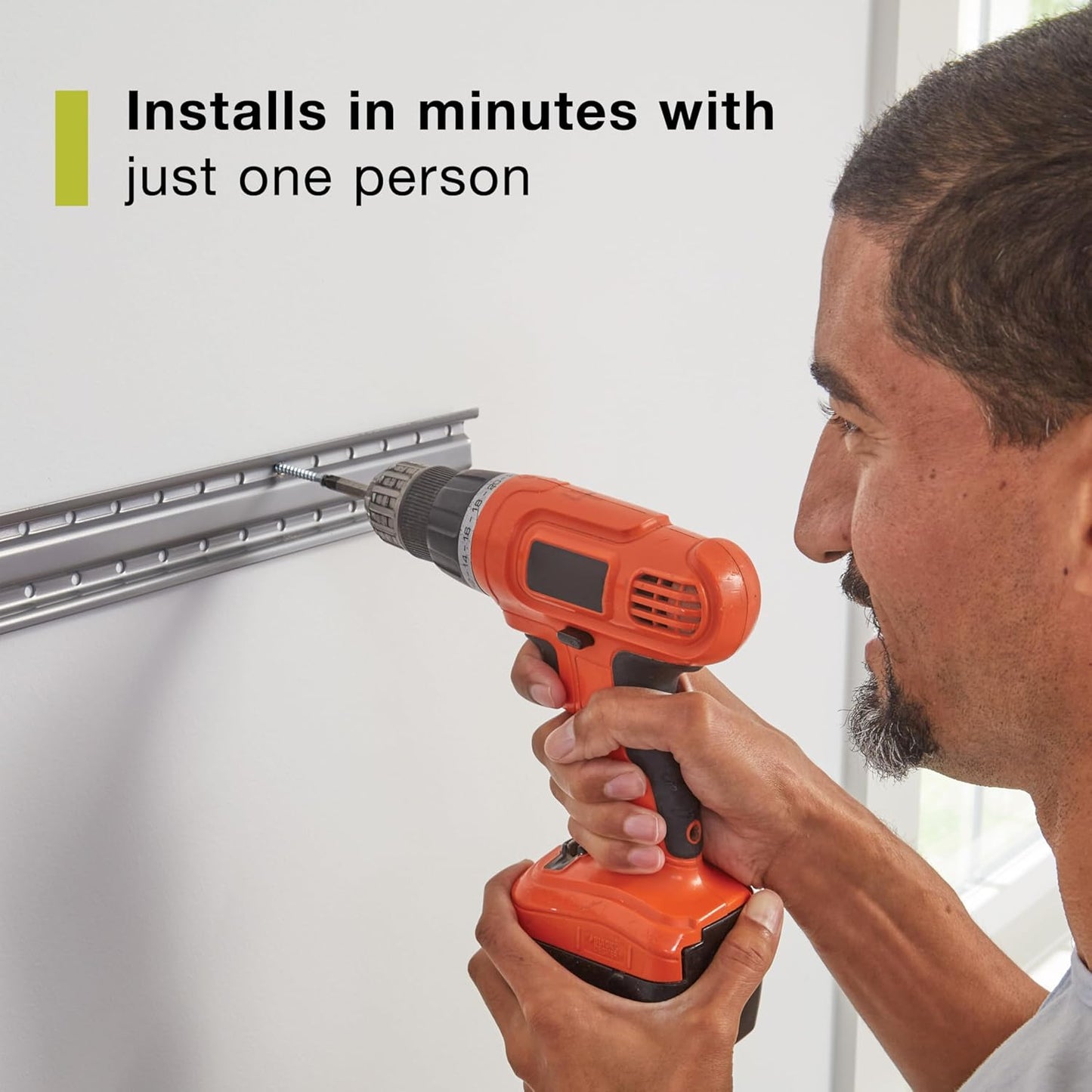 Rubbermaid FastTrack Garage Storage System Tool Hanging Kit, Wall Mount Holder for Garden Lawn Tools/Garage/Home Organization