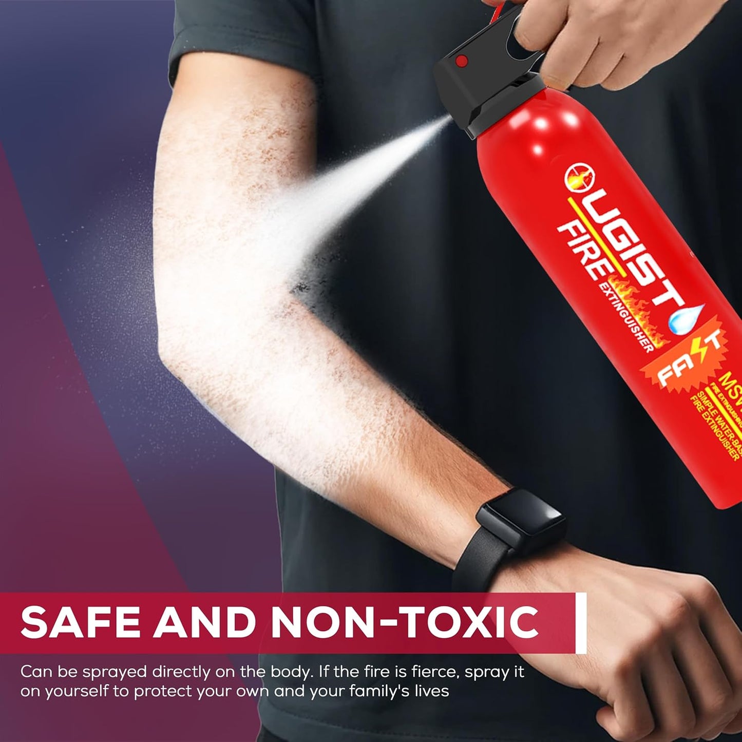 Fire Extinguisher for Vehicle & Home 620ml 2 Count, Car Fire Extinquishers, Prevent Re-lgnition, Best Suitable for Kitchen,The House Car Truck Boat Water-Based Mini Fire Extinguishers