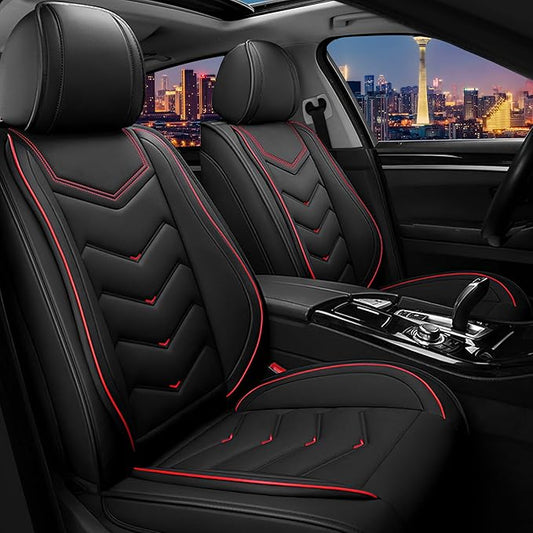 CTDS Car Seat Covers for Toyota Corolla 2000-2026, Stylish Sport Seat Cover, Premium Nappa Leather Car Seat Cover. Automobile Seat Covers Sets.(Standard 2 Seats/Black)