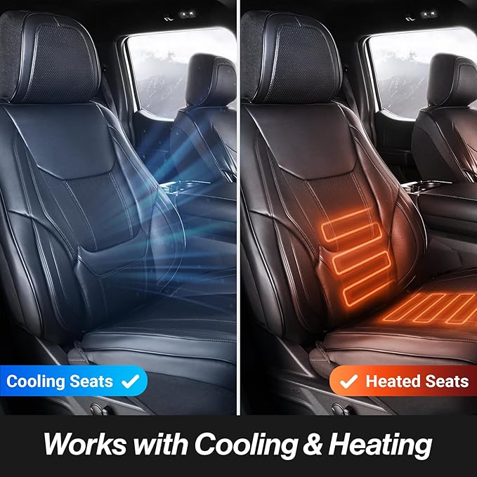 Coverland Custom Fit Car Seat Covers for Car Compatible with [BMW 3-Series Sedan, 7-Series LWB, Mazda6] Premium Waterproof Non-Slip Interior Seat Protector [Full Set Black - Size Chart X63]