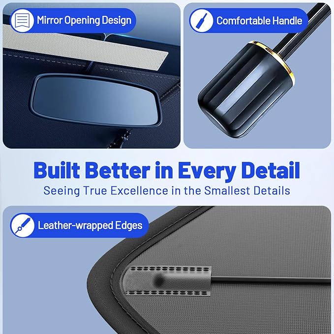 Car Windshield Sun Shade for Hyundai Tucson 2022-2026 –[Reflective Coated Fabric] Sunshade Umbrella for Front Window, Car Shades Sun Visor Keep Car Cool and Protects Interior, 1:1 Exact Fit