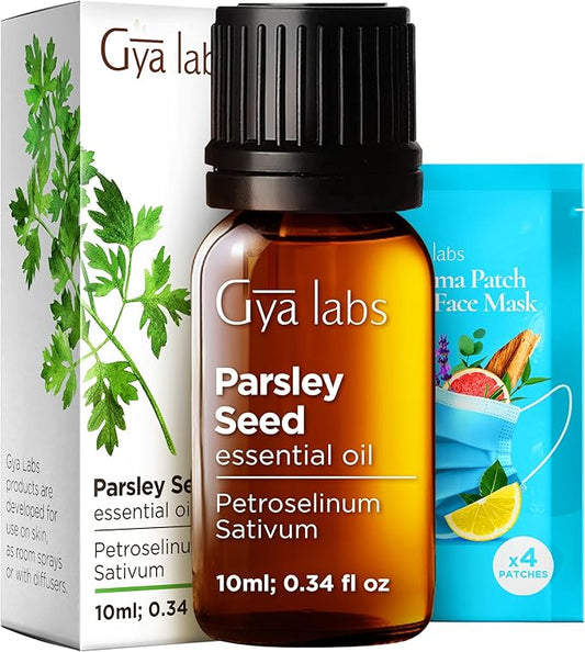 100% Pure Parsley Essential Oil - 0.34 Fl Oz - Parsley Oil for Hair, Skin, Diffuser, Aromatherapy & DIY Candle Making Scent