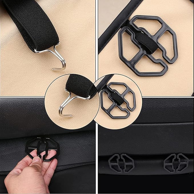 Coverado Car Seat Covers Front Pair, Black Seat Covers, Automotive Car Seat Cover, Car Seat Cushion, Car Seat Covers 2 Pack, Car Seat Protector Universal Fit Most Cars