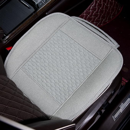 Linen Car Seat Covers,Cooling Bottom Seat Covers for Cars,Universal Car Seat Pad Cushion Breathable,Ventilated Only 1Pc Front Seat