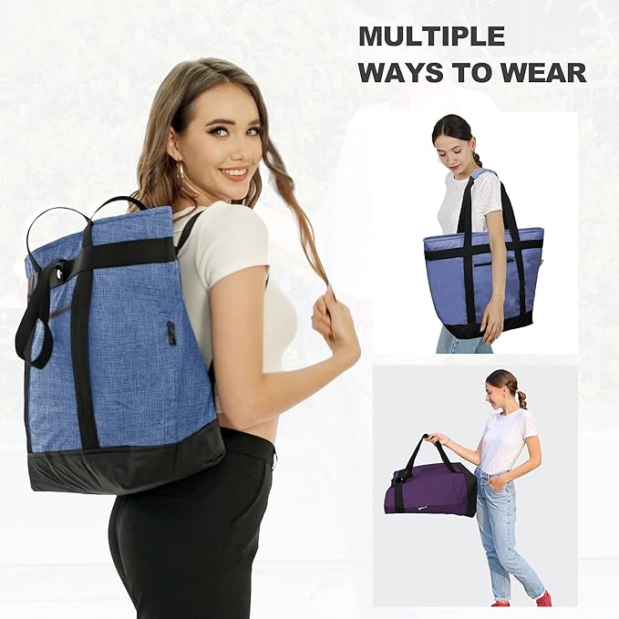 BeeGreen Cooler Bag Soft Insulated Tote for Beach Travel Grocery Shopping Lunch Portable Large Ice Coolers with Handle Hard Freezer Bags with Zippered Top Foldable Leakproof Delivery Totes Black