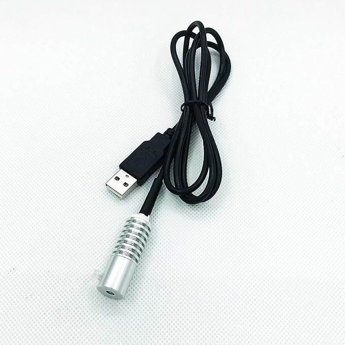 Side Glow Fiber Optic USB Light Source Illuminator Fiber lamp Light Source Guide Fiber LED Light Source 5V Fiber Small Light Source(Green, 10mm)