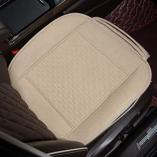 Linen Car Seat Covers,Cooling Bottom Seat Covers for Cars,Universal Car Seat Pad Cushion Breathable,Ventilated Only 1Pc Front Seat